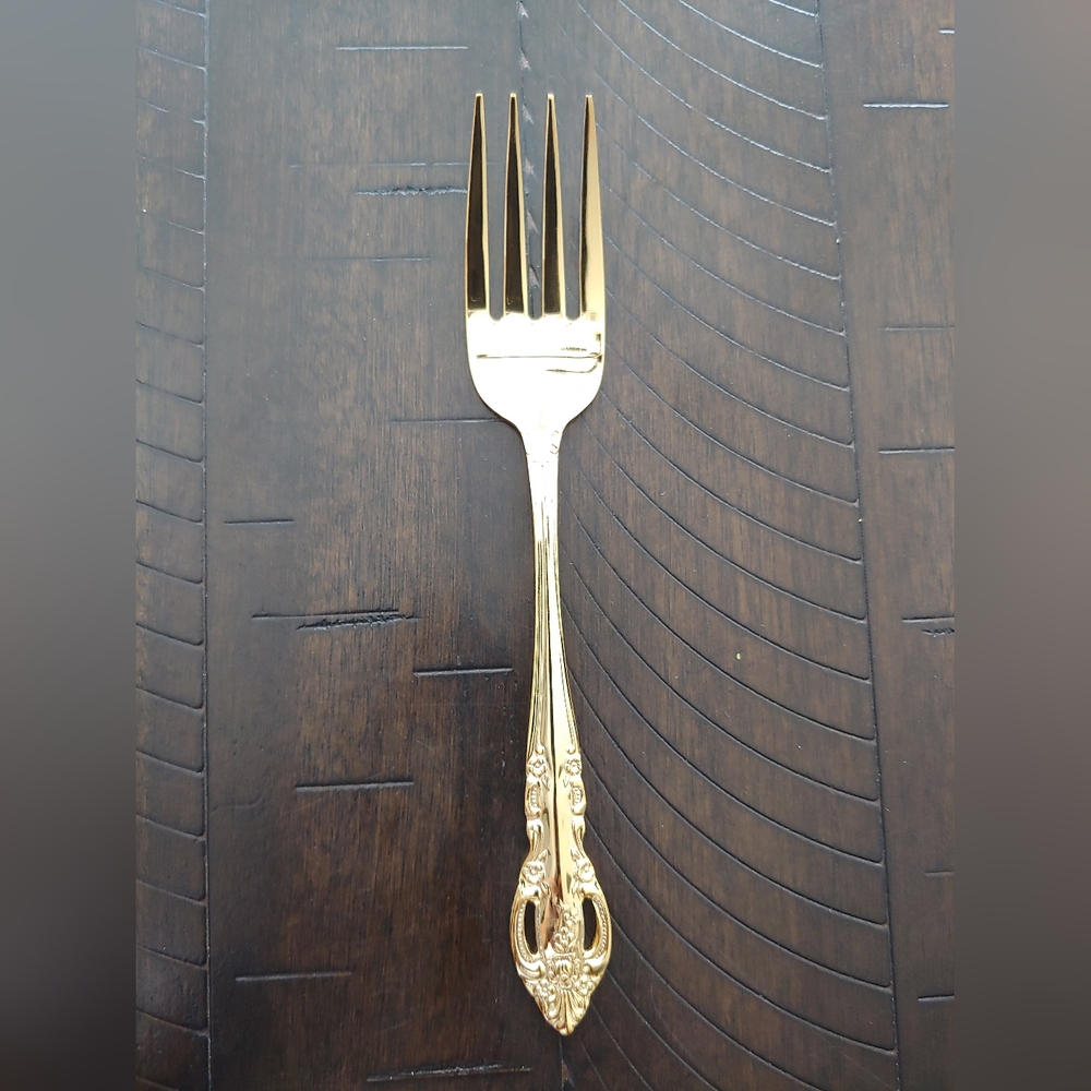 Elegant Gold Plated Salad Fork